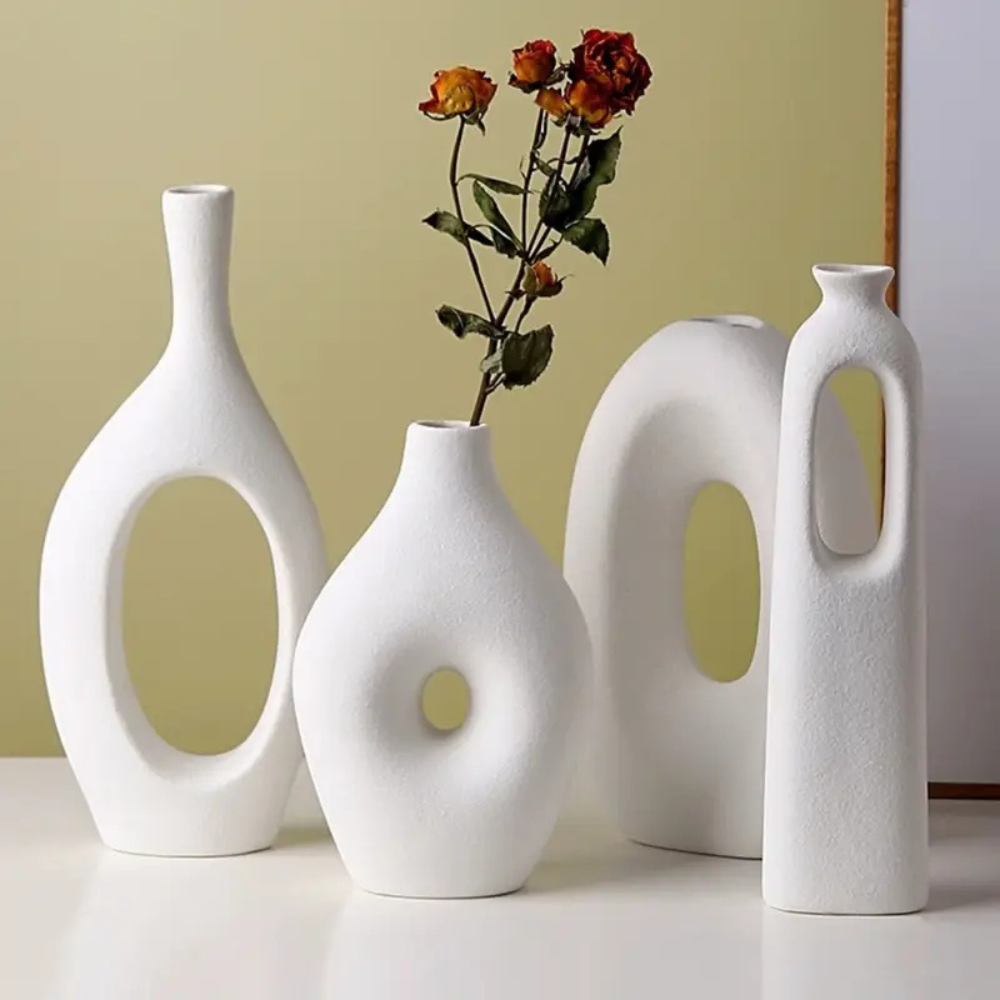 Set of 4 Boho Long Vases