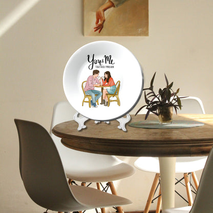 You & Me Couple Ceramic Decorative Wall Plate
