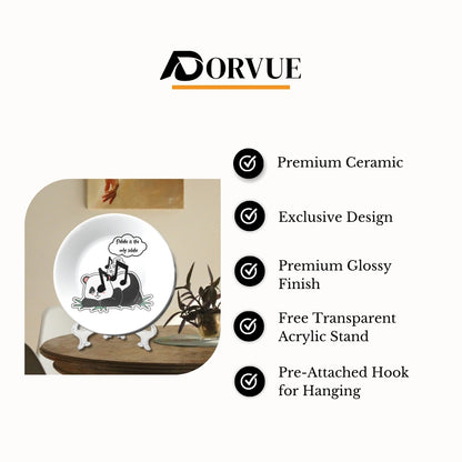 Delulu Is The Only Solulu Panda Art Wall Plate