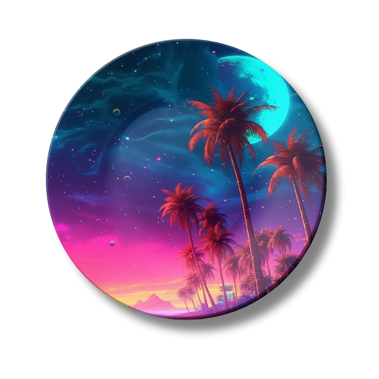 Neon Tropical Dreams Decorative Wall Plate For Home Decoration
