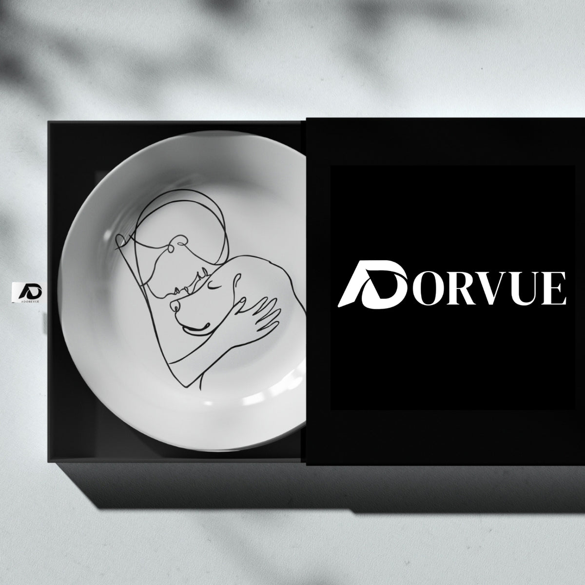 Dog Love Monochrome Decorative Wall Plate