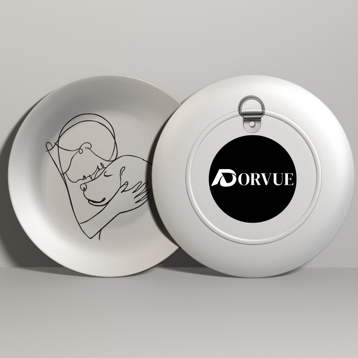 Dog Love Monochrome Decorative Wall Plate
