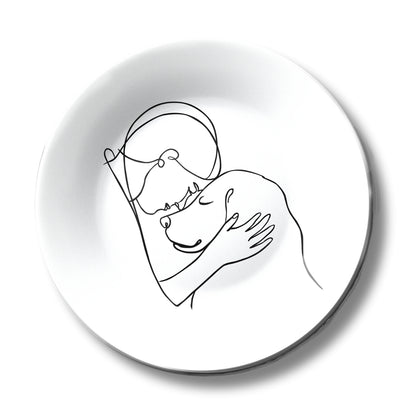 Dog Love Monochrome Decorative Wall Plate
