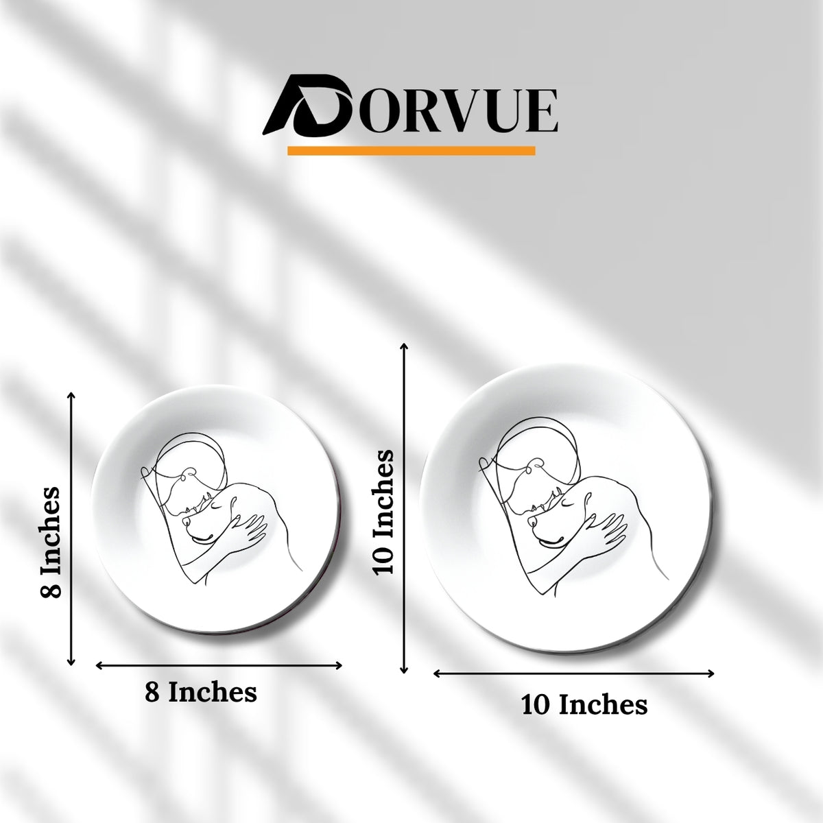 Dog Love Monochrome Decorative Wall Plate