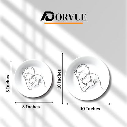 Dog Love Monochrome Decorative Wall Plate