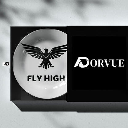 Fly High Eagle Monochrome Decorative Wall Plate