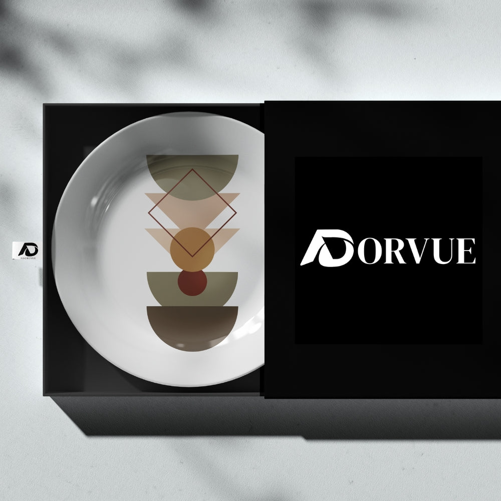 Set of 5 Earthen Aesthetic Boho Decorative Ceramic Wall Plates Home Décor