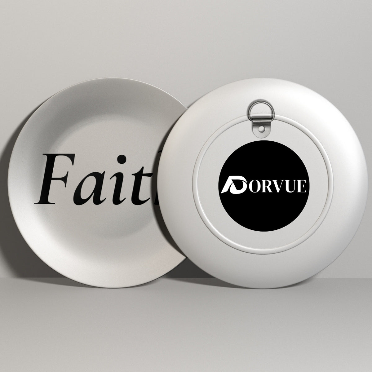 "Faith" Quote Monochrome Decorative Wall Plate