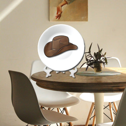 Cowboy Hat Farmhouse Decor Decorative Wall Plate