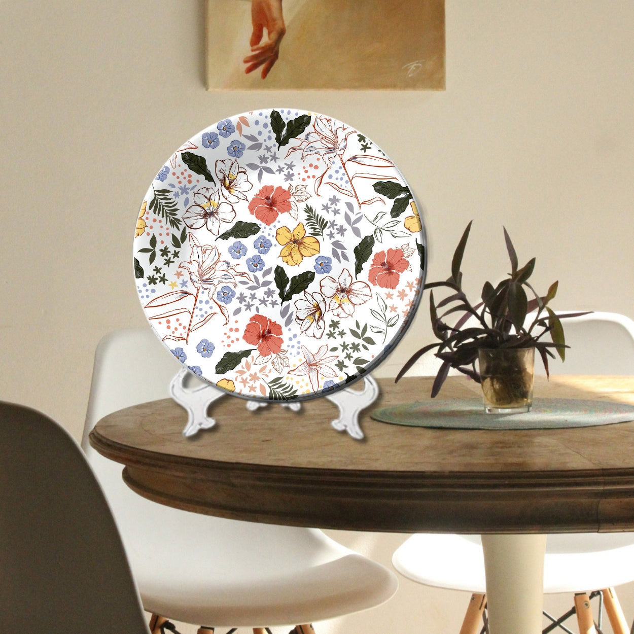 Spring Sonata Flower Ceramic Decorative Wall Plate