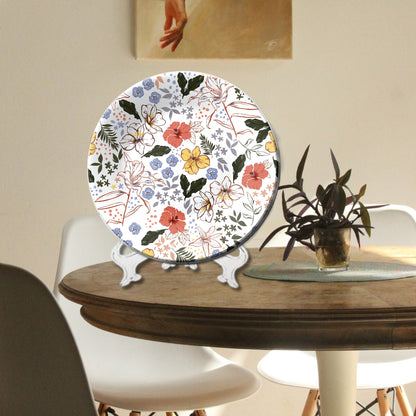 Spring Sonata Flower Ceramic Decorative Wall Plate