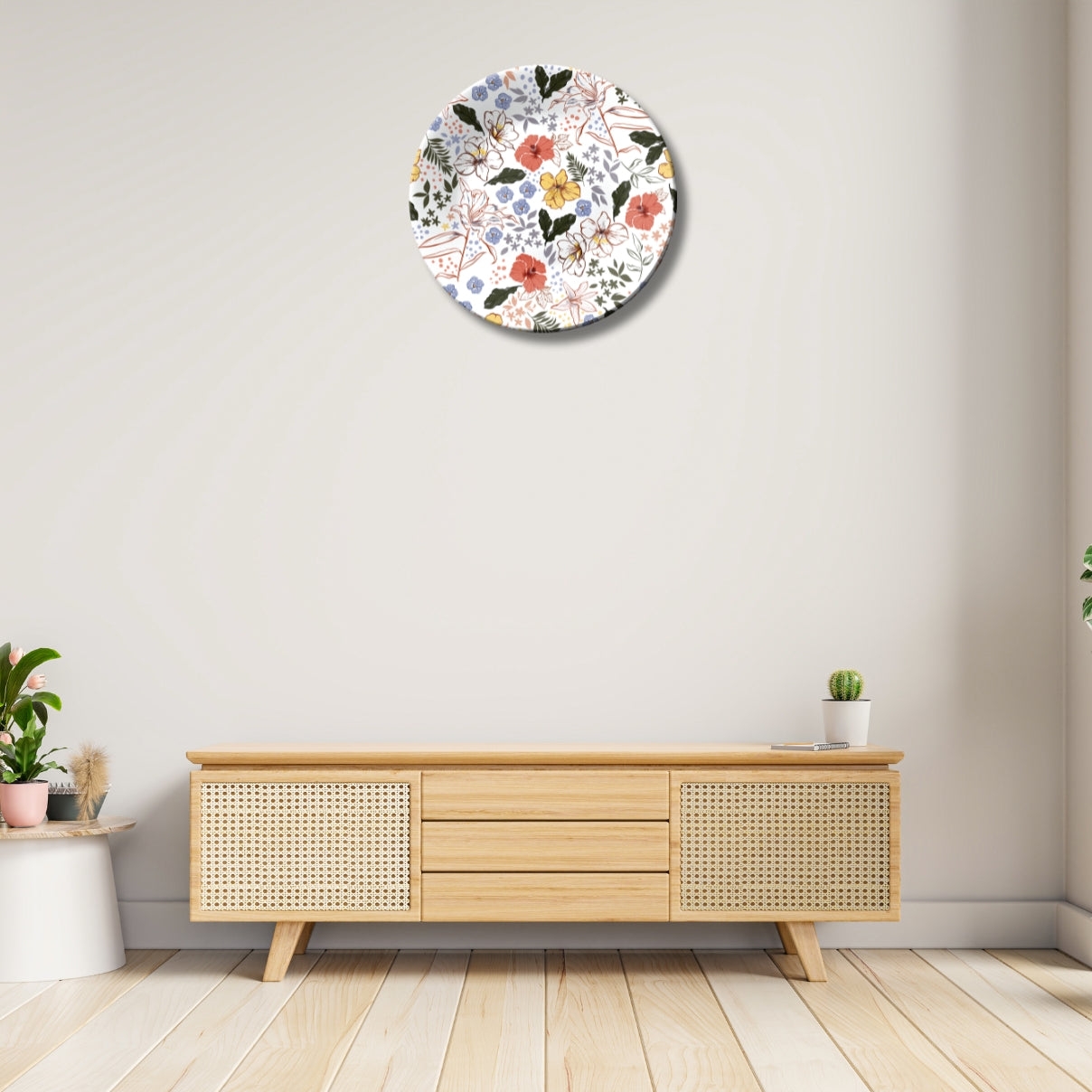 Spring Sonata Flower Ceramic Decorative Wall Plate