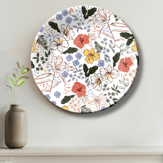 Spring Sonata Flower Ceramic Decorative Wall Plate