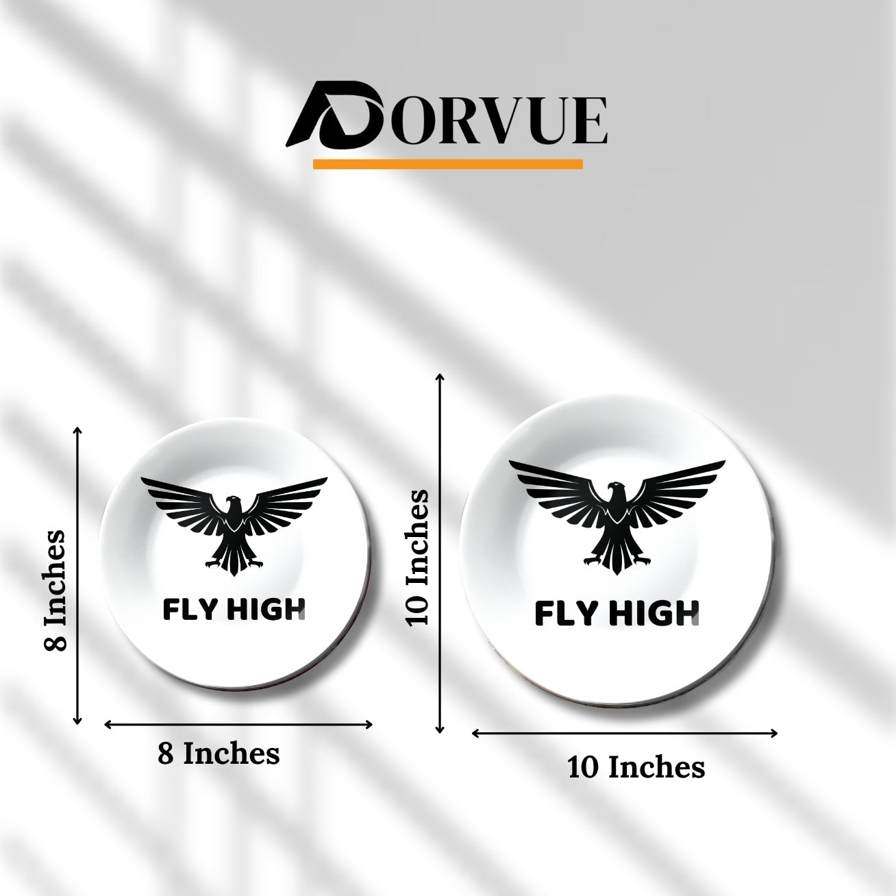 Fly High Eagle Monochrome Decorative Wall Plate