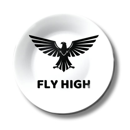Fly High Eagle Monochrome Decorative Wall Plate