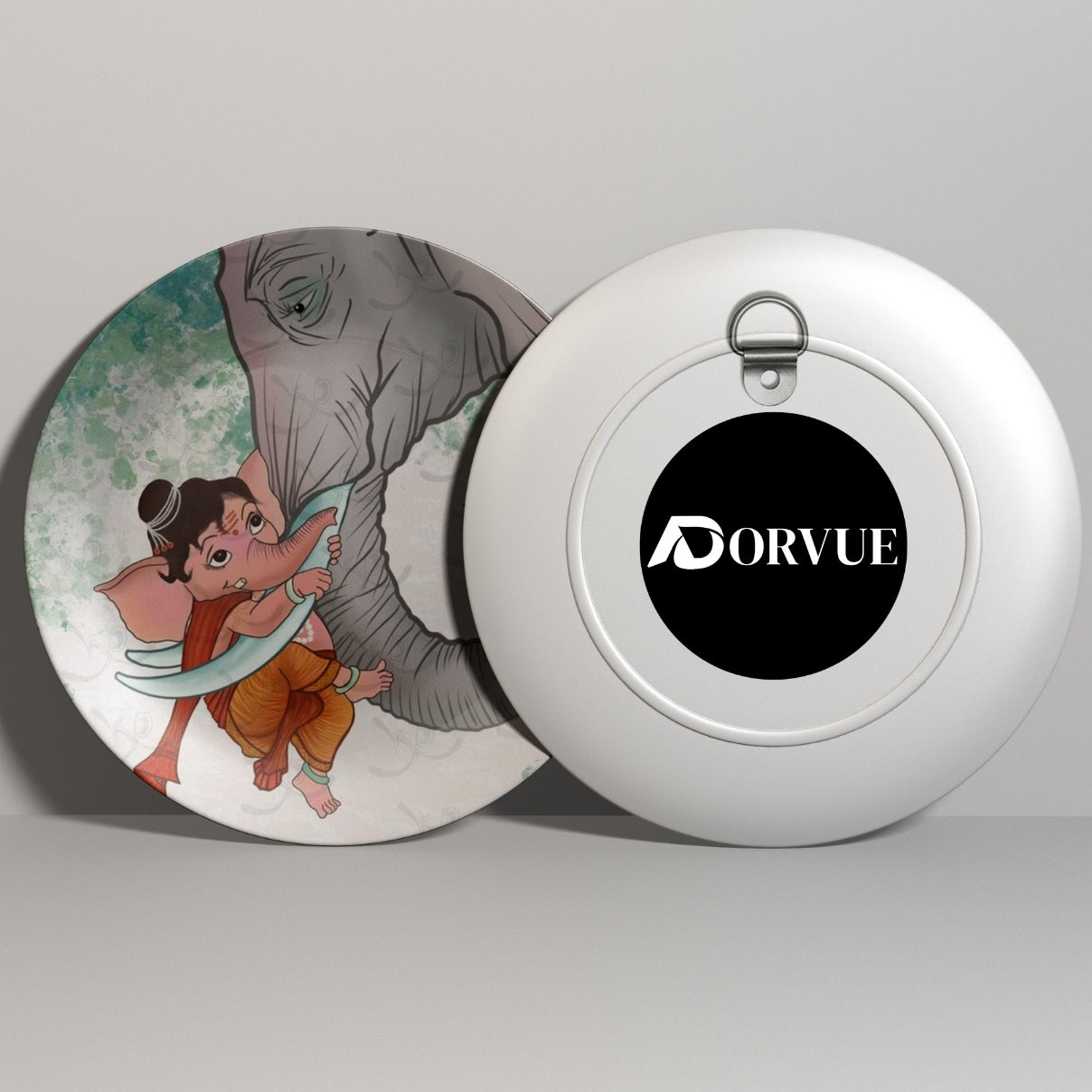 Ganesha Playing With Elephant Decorative Wall Plate