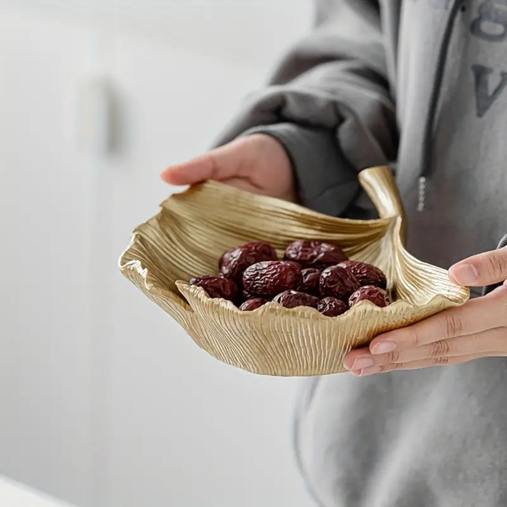 Ginkgo Leaf Golden Storage Tray