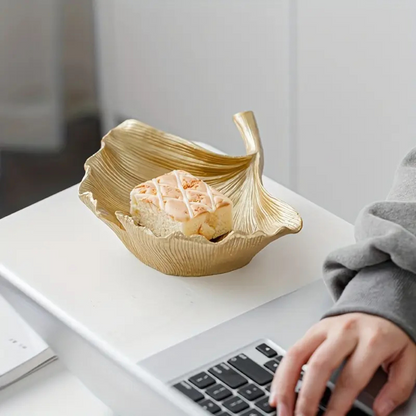 Ginkgo Leaf Golden Storage Tray