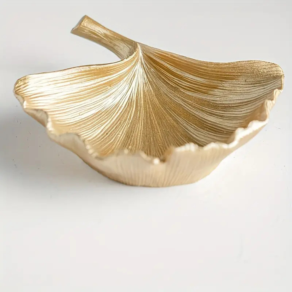 Ginkgo Leaf Golden Storage Tray