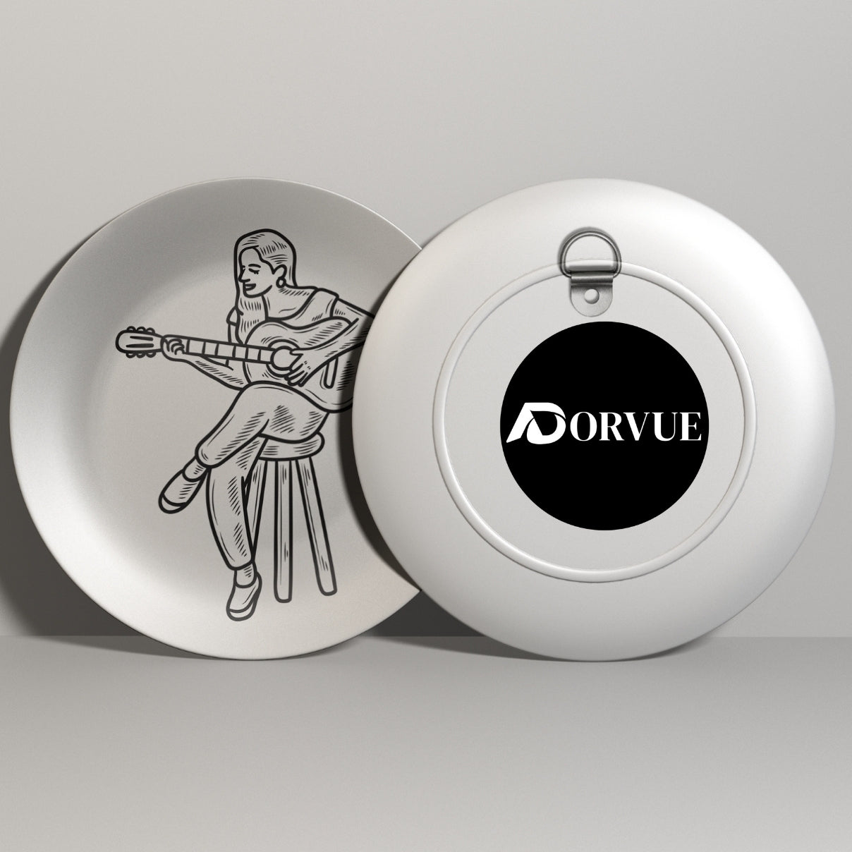 Woman Playing Guitar Timeless Decorative Wall Plate