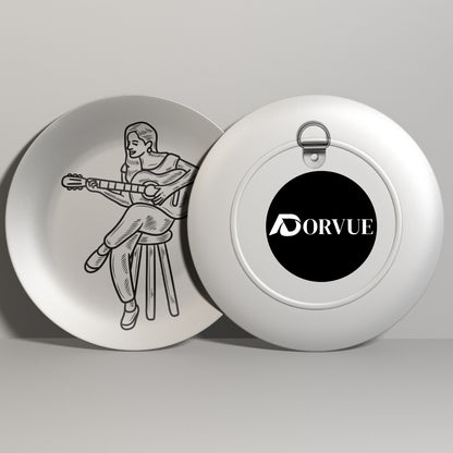Woman Playing Guitar Timeless Decorative Wall Plate