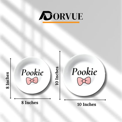 Pookie Bow Decorative Wall Plate For Gift or Girls Room Décor