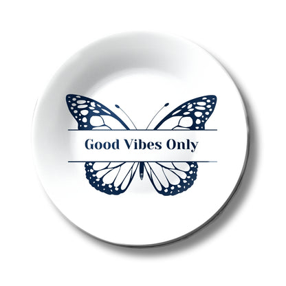 Good Vibes Only Butterfly Decorative Wall Plate Wall Hanging For Home Décor
