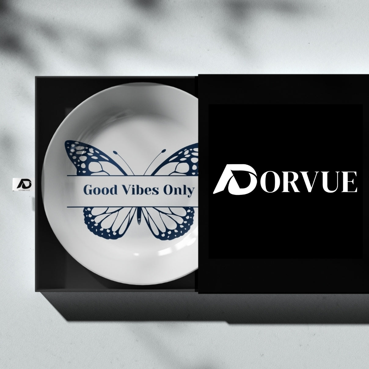 Good Vibes Only Butterfly Decorative Wall Plate Wall Hanging For Home Décor