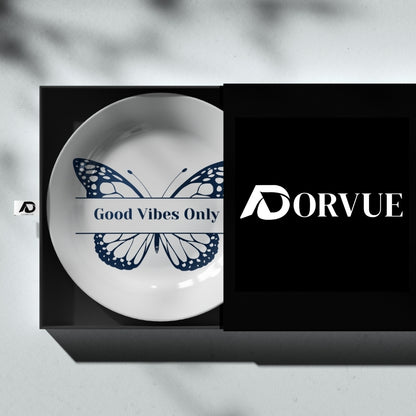 Good Vibes Only Butterfly Decorative Wall Plate Wall Hanging For Home Décor