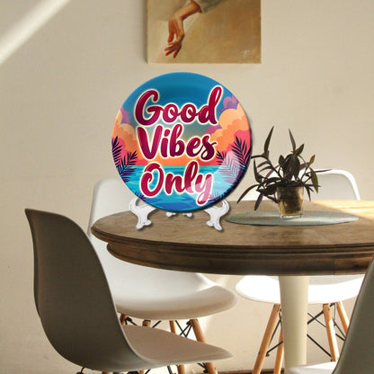 Good Vibes Only Wall Décor Decorative Wall Plate For Home Décor