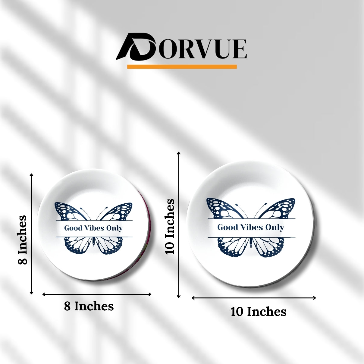 Good Vibes Only Butterfly Decorative Wall Plate Wall Hanging For Home Décor