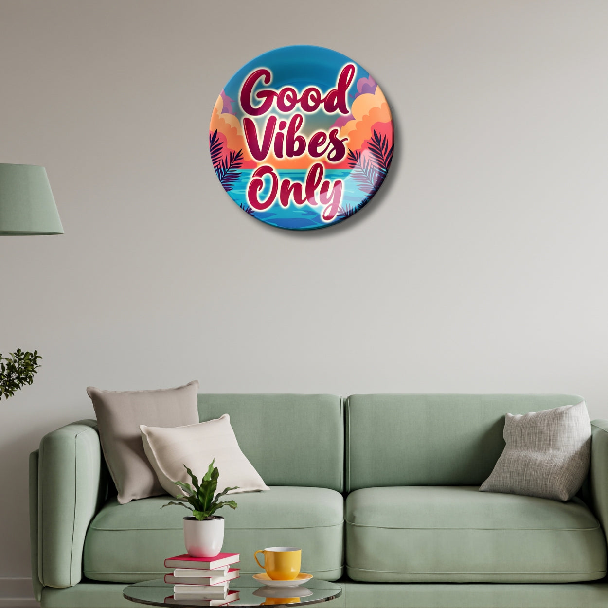 Good Vibes Only Wall Décor Decorative Wall Plate For Home Décor
