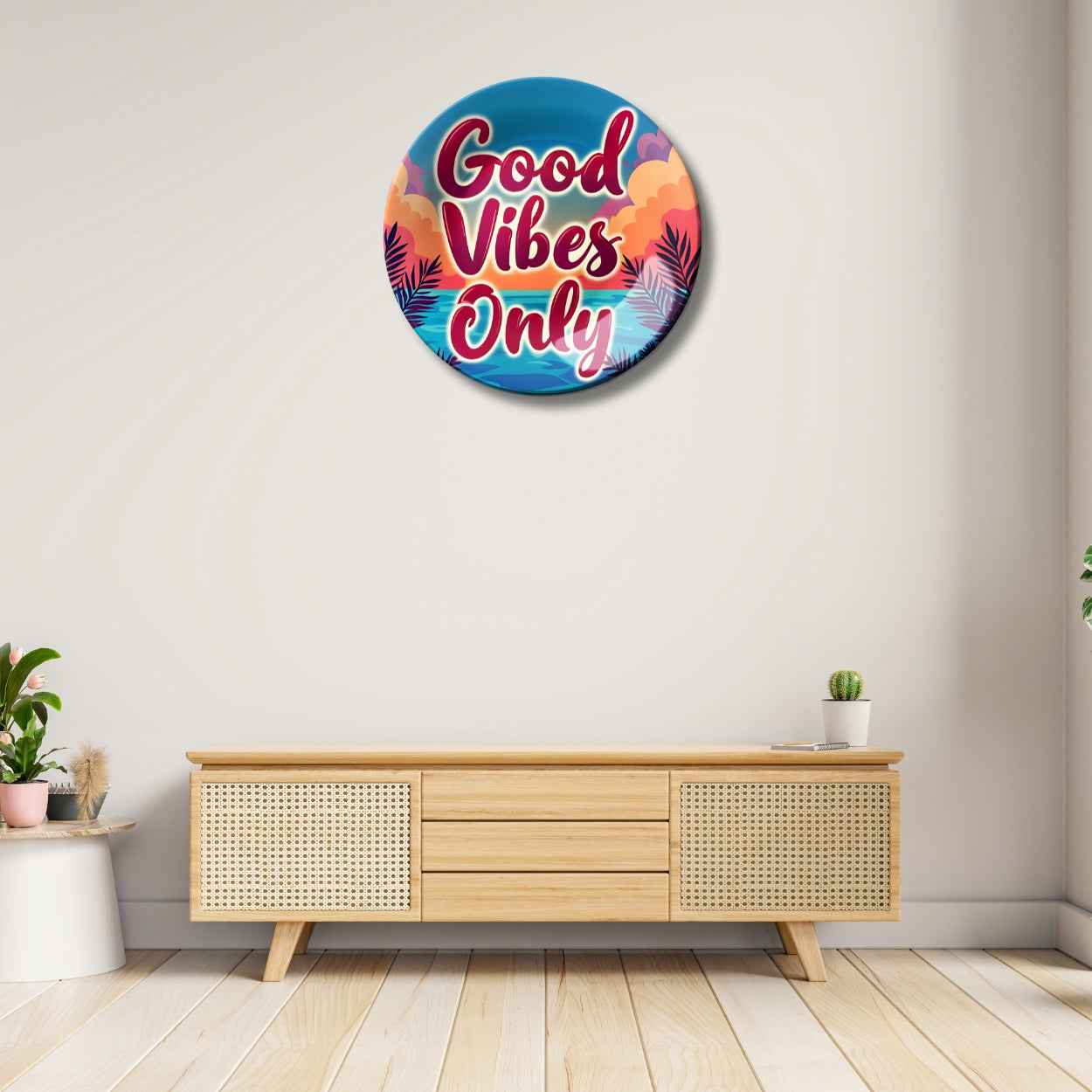 Good Vibes Only Wall Décor Decorative Wall Plate For Home Décor