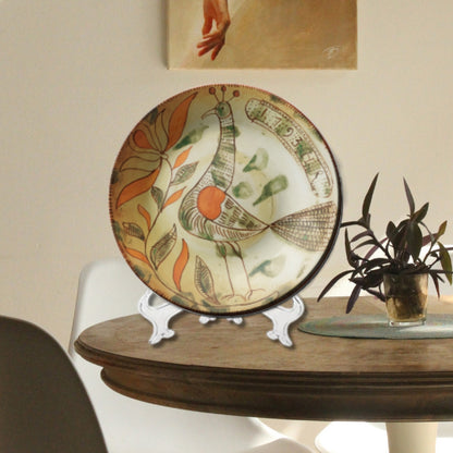 Set of 6 German Dish Art Ceramic Decorative Wall Plates Décor