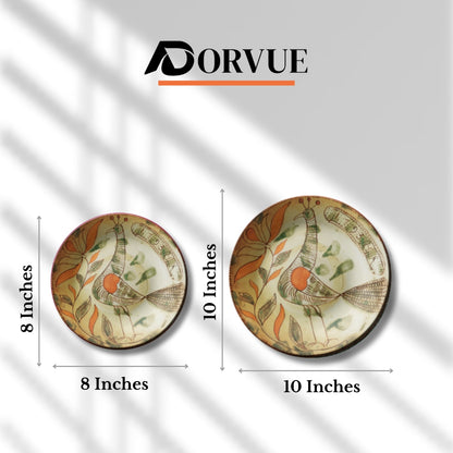 Set of 6 German Dish Art Ceramic Decorative Wall Plates Décor