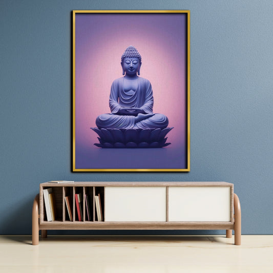 Sacred Stillness Buddha Canvas Painting Framed Wall Art