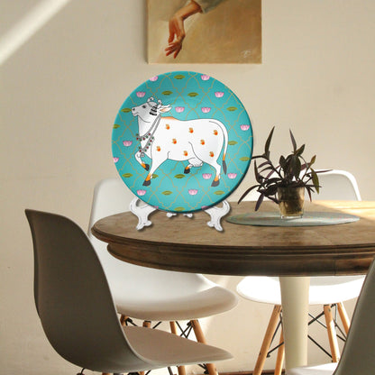 Set of 3 Pichwai Cows Sacred Grace Home Décor Wall Plates