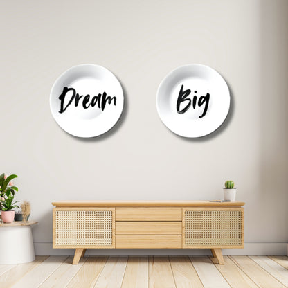 Set of 2 Dream Big Office and Home Décor Wall Plates