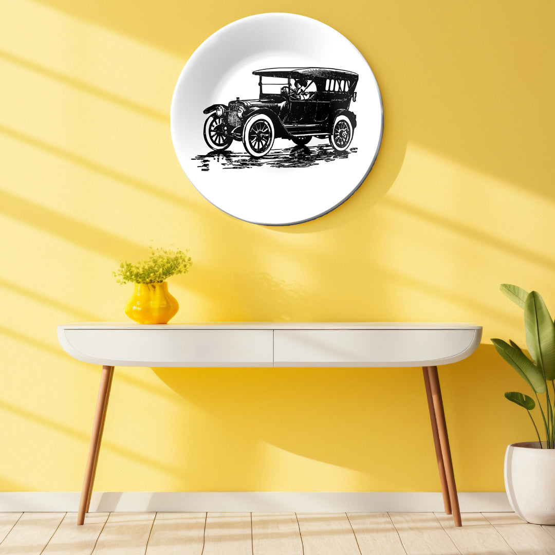 Jeep Vintage Car Ceramic Exclusive Wall Plate