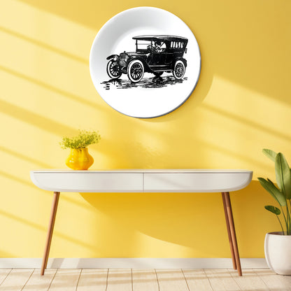 Jeep Vintage Car Ceramic Exclusive Wall Plate