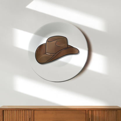 Cowboy Hat Farmhouse Decor Decorative Wall Plate