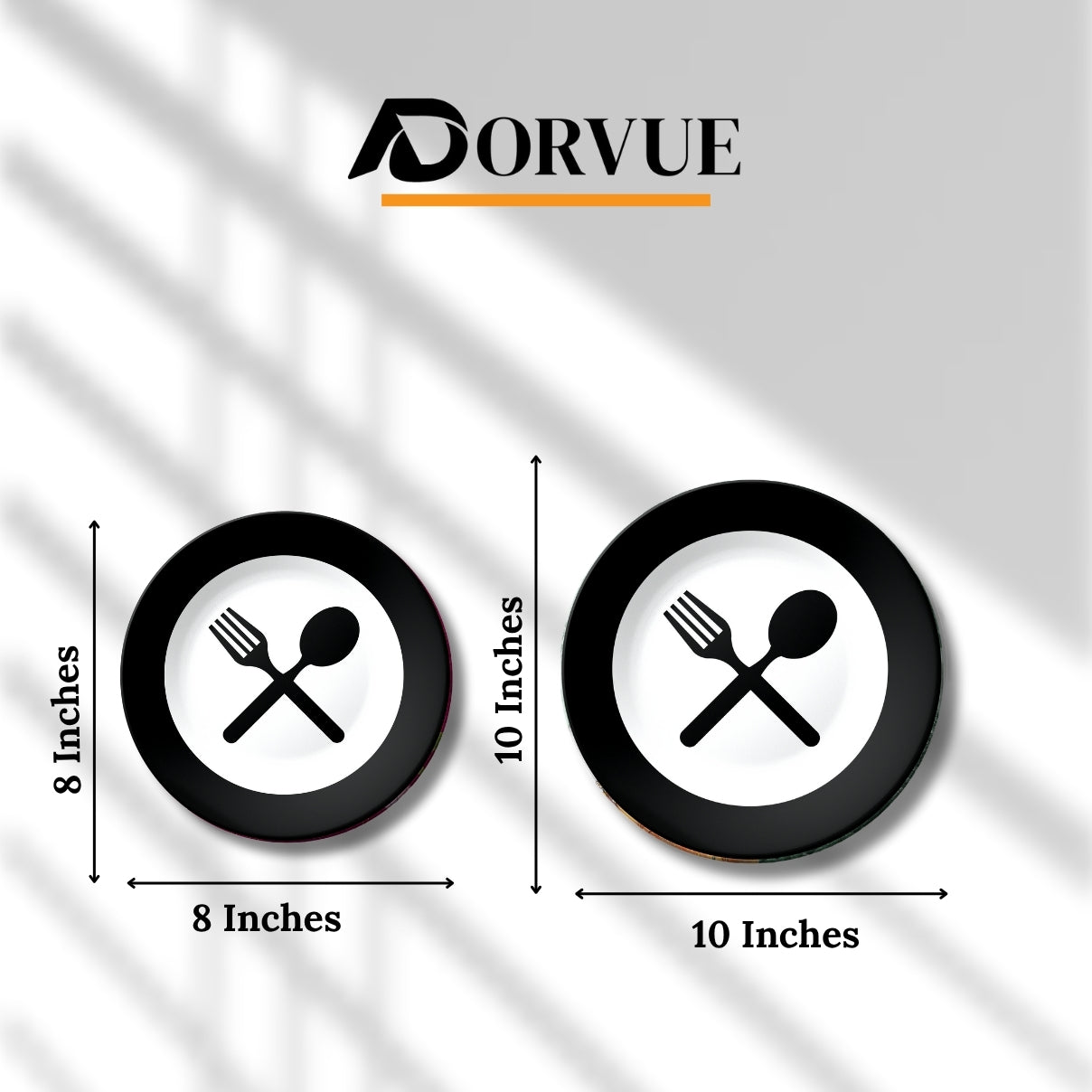 Spoon and Fork Decorative Wall Plate For Kitchen and Café Wall Décor