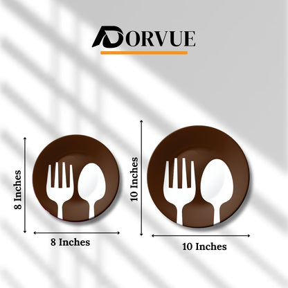 Spoon and Fork Kitchen and Cafe Wall Decor Decorative Wall Plate