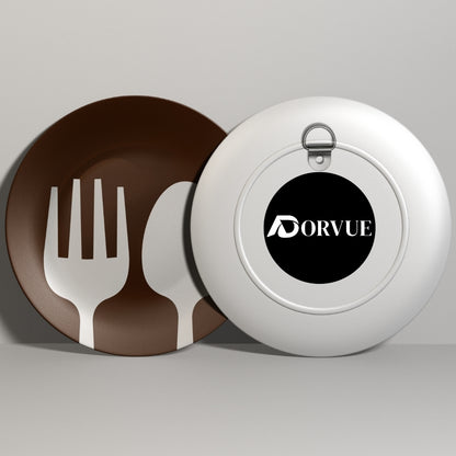 Spoon and Fork Kitchen and Cafe Wall Decor Decorative Wall Plate