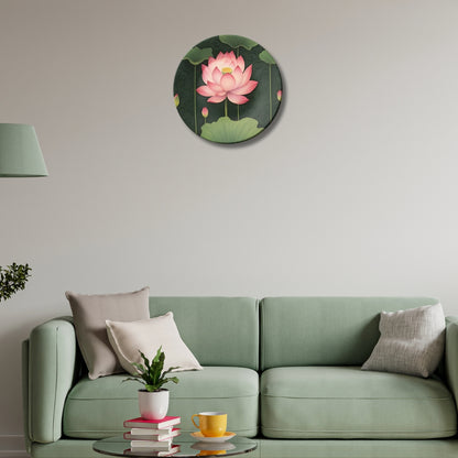 Pink Lotus Decorative Wall Plate For Home Décor