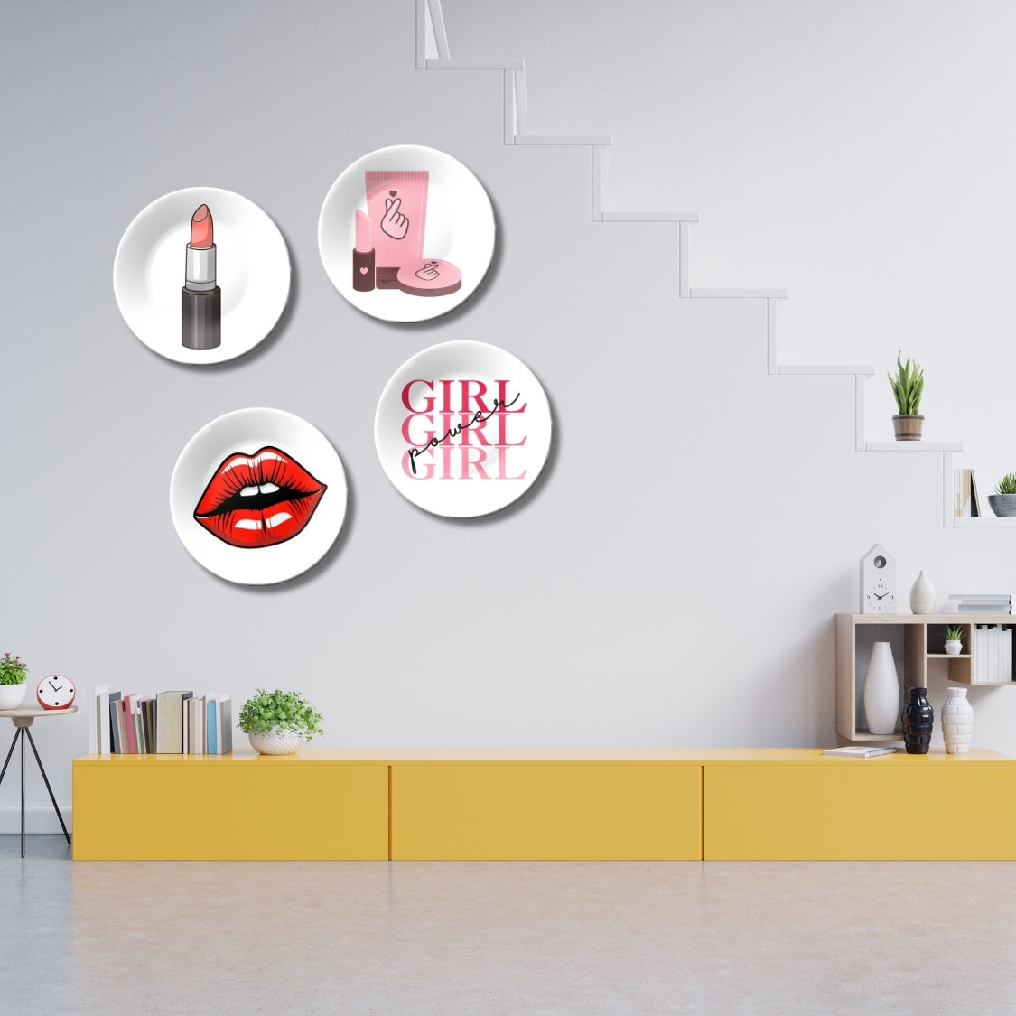 Set of 4 Glam Vibes Beauty Boss Home Décor Wall Plates