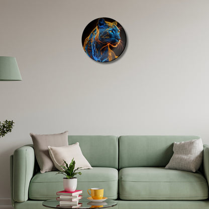 Electric Spirit Panther Ceramic Decorative Wall Plate For Home Décor