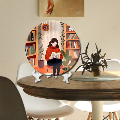Home Library Ceramic Wall Plate Home Décor