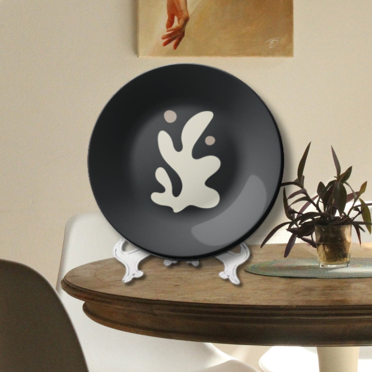 Set of 4 Minimalistic  Art Clam Luxury Wall Plates Home Décor