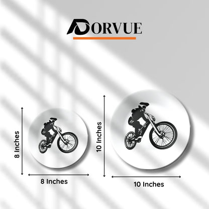 Mountain Bike Wall Art Monochrome Decorative Wall Plate